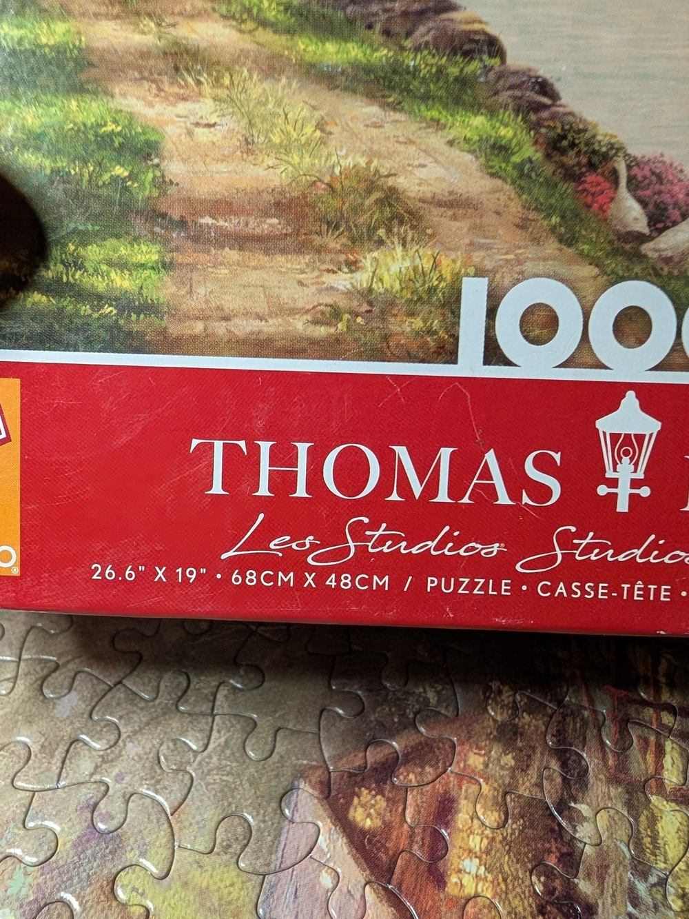 Thomas Kinkade Red Barn 1000 Piece Puzzle 1000-Piece - Picture 2 of 3